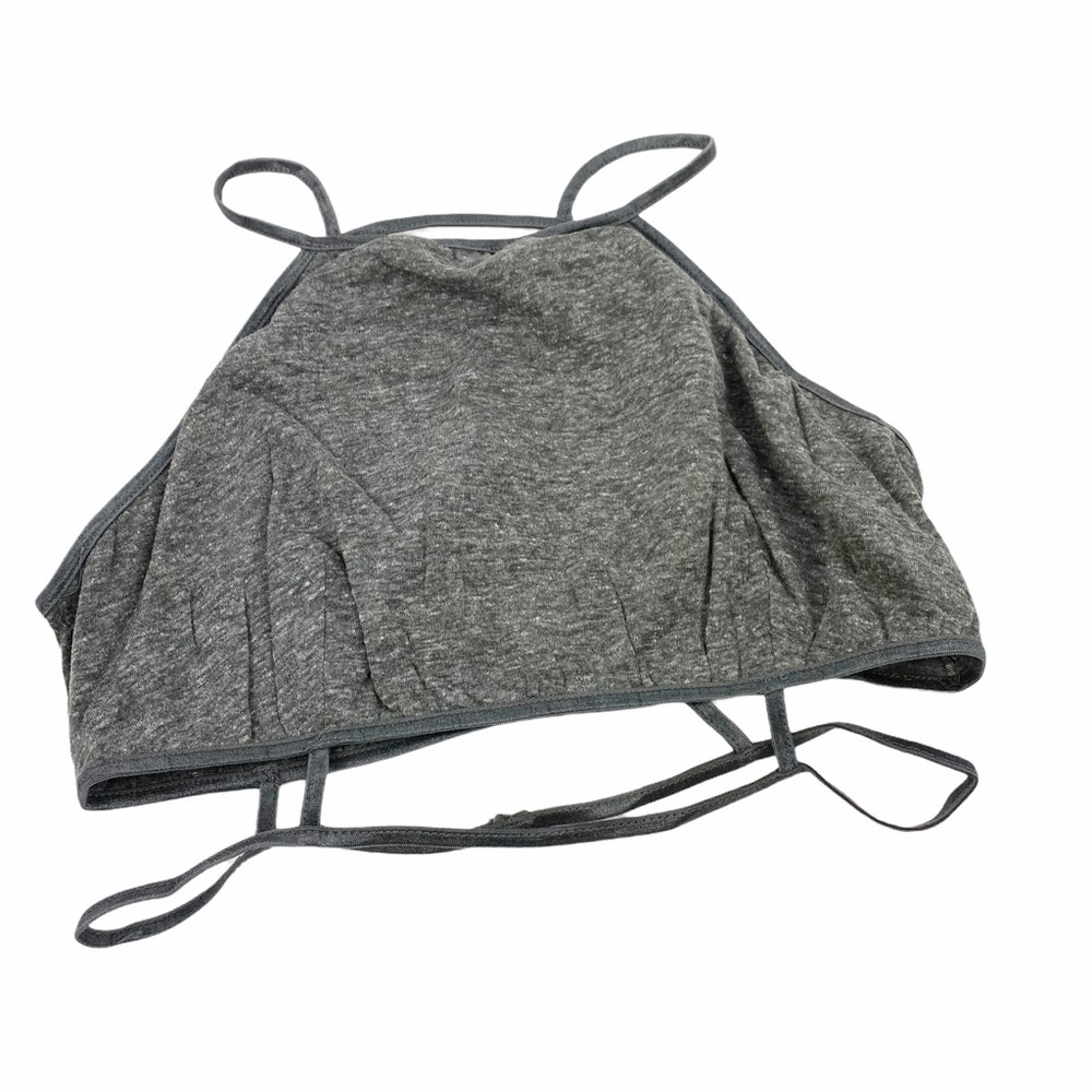 NWT Line & Dot Strappy Halter Crop Top Bralette L